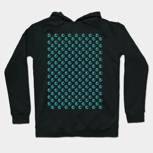 Yin Yang Design - Turquoise Color Pattern Hoodie